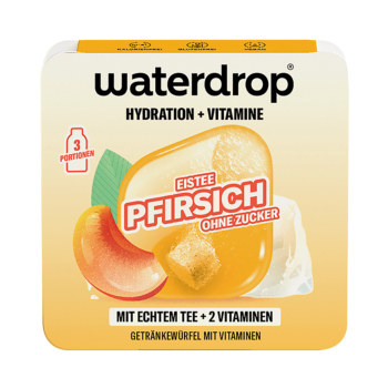 waterdrop Microdrink Hydration & Vitamine, Pfirsich, Brausewürfel, 6,3g Produktbild, Vorderseite der Verpackung